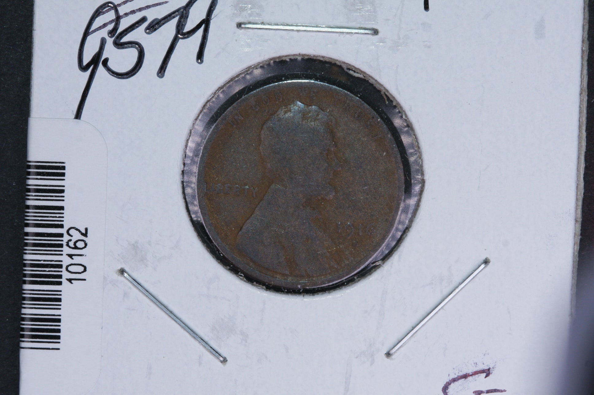 1916-D Lincoln Wheat Small Cent. Affordable Collectible Coin. Store # 10162