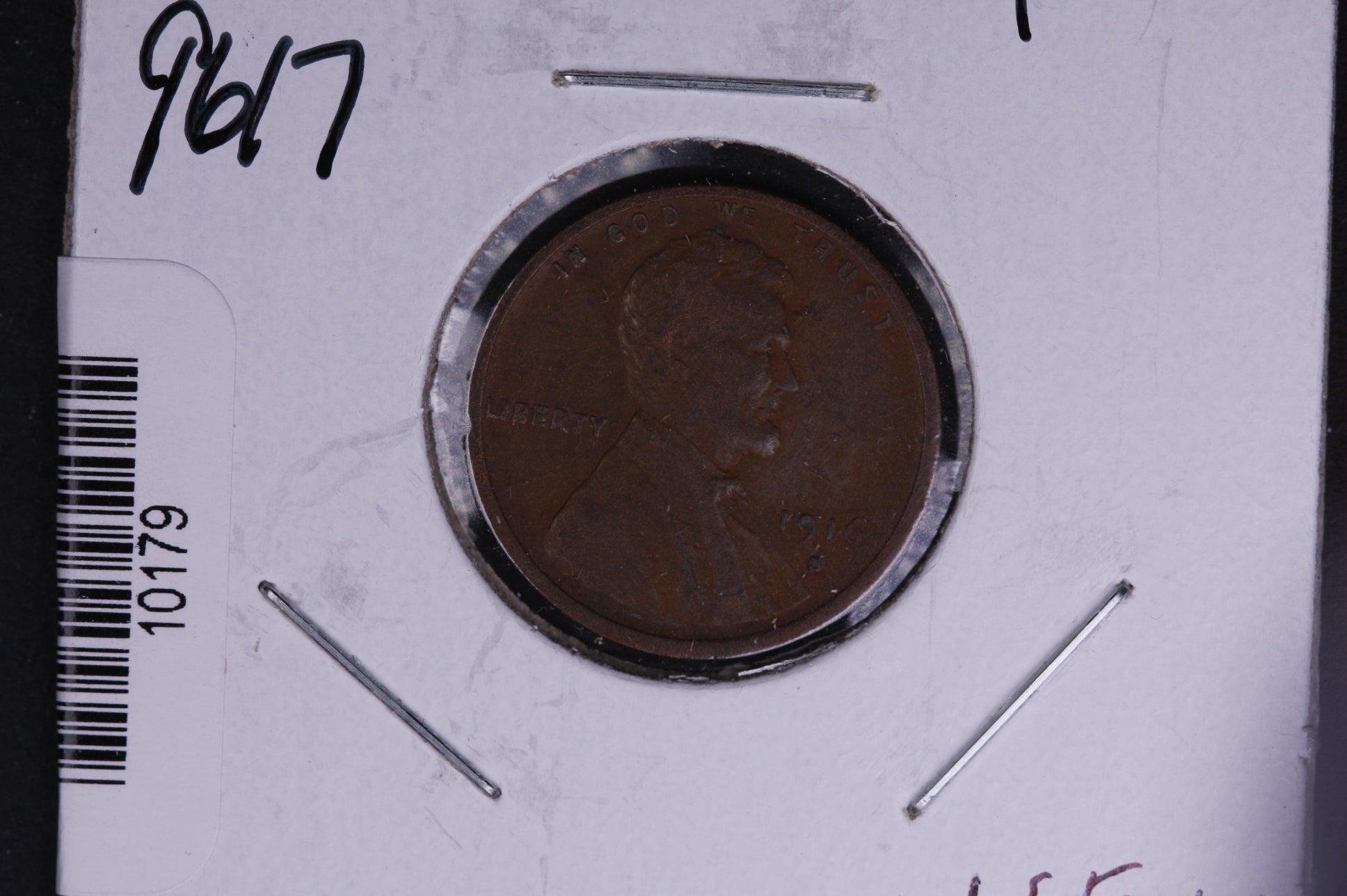 1916-S Lincoln Wheat Small Cent. Affordable Collectible Coin. Store # 10179