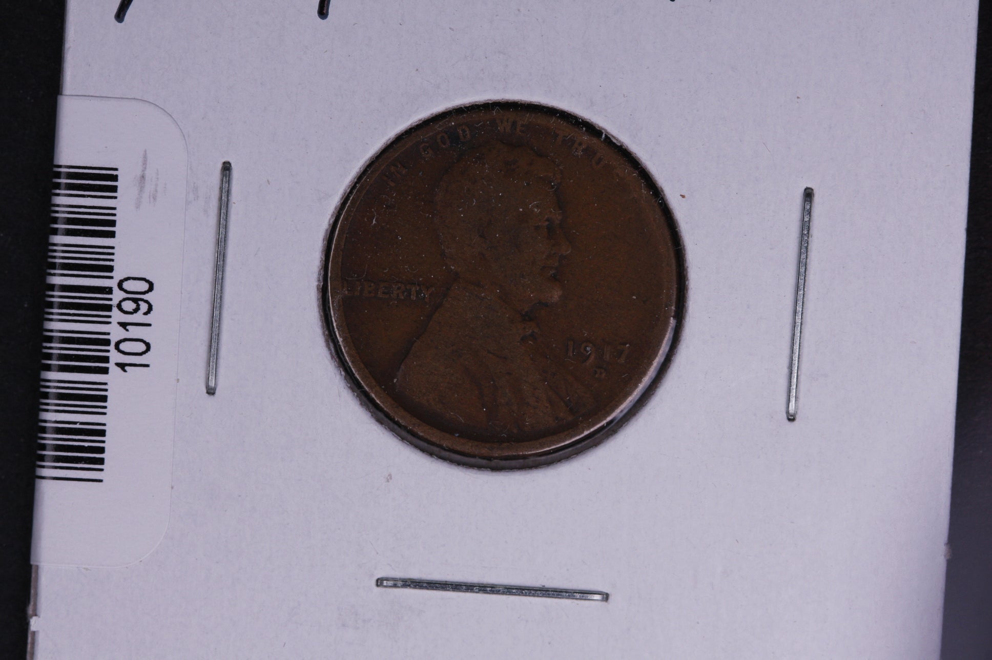 1917-D Lincoln Wheat Small Cent. Affordable Collectible Coin. Store # 10190