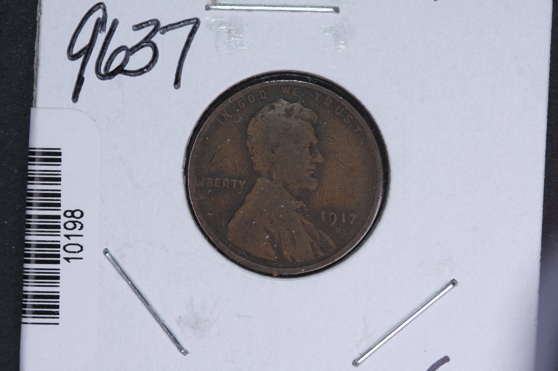 1917-D Lincoln Wheat Small Cent. Affordable Collectible Coin. Store # 10198