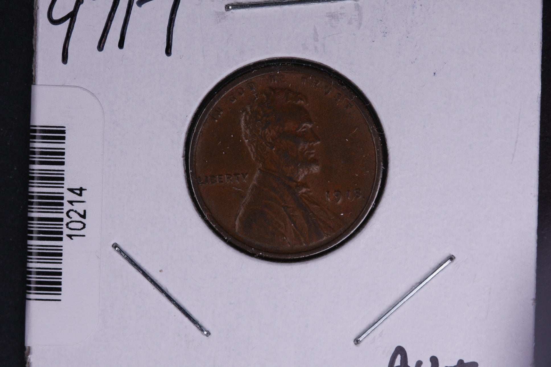 1918 Lincoln Wheat Small Cent. Affordable Collectible Coin. Store # 10214