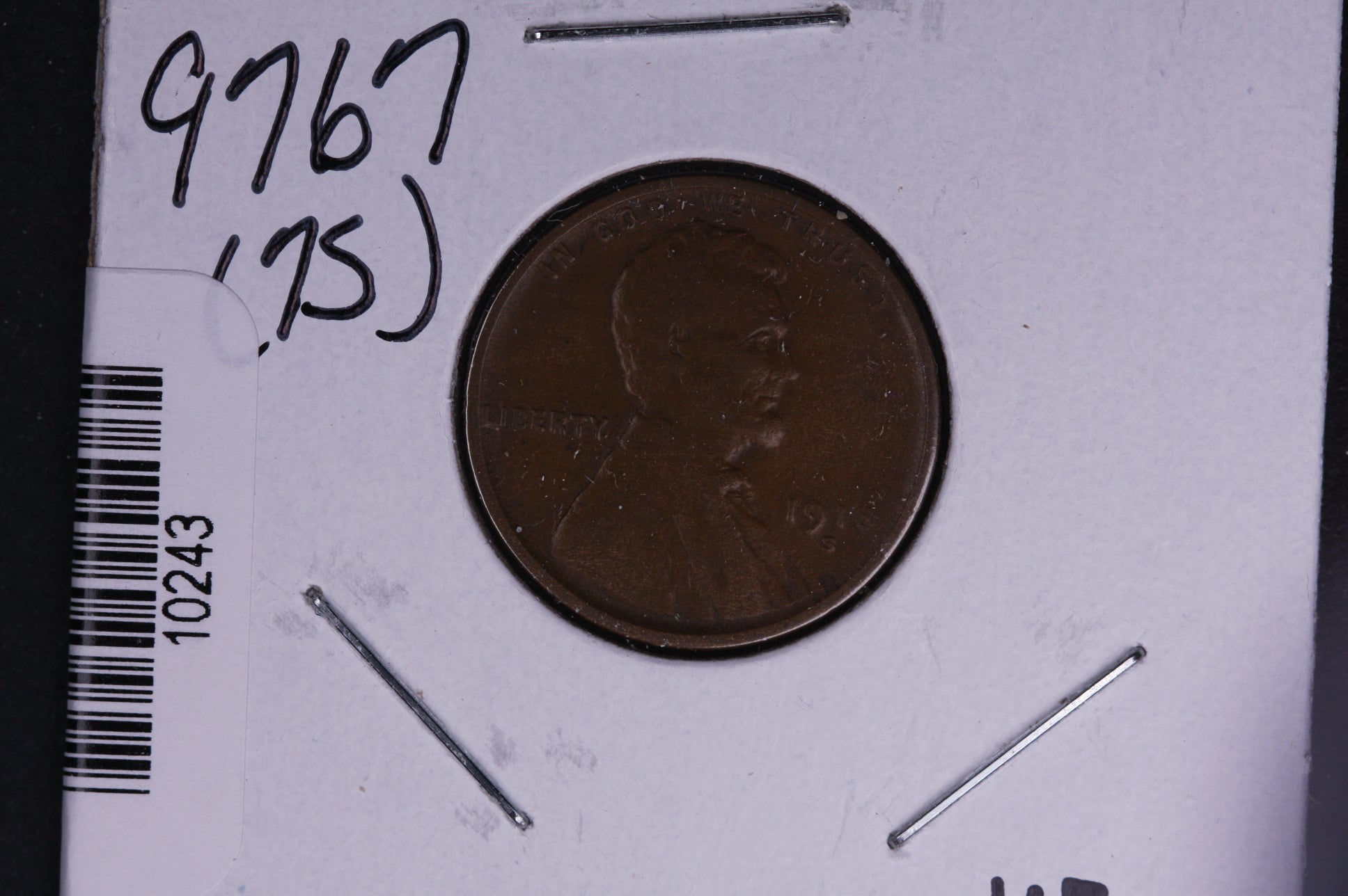 1918-S Lincoln Wheat Small Cent. Affordable Collectible Coin. Store # 10243