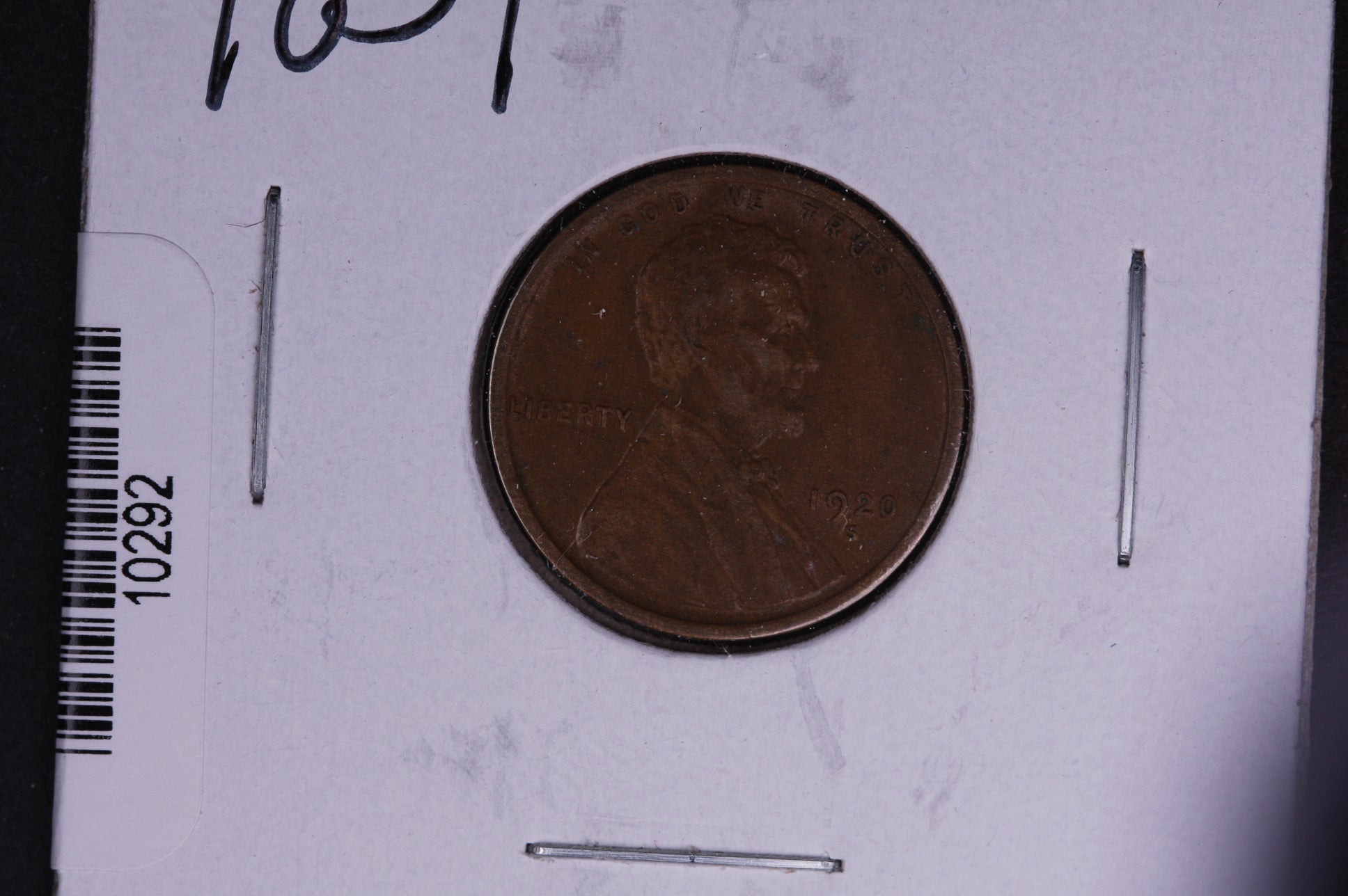 1920-S Lincoln Wheat Small Cent. Affordable Collectible Coin. Store # 10292