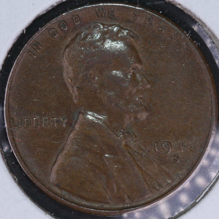 1946-S Lincoln Wheat Small Cent, Abt Uncirculated Coin, Store #CT0505