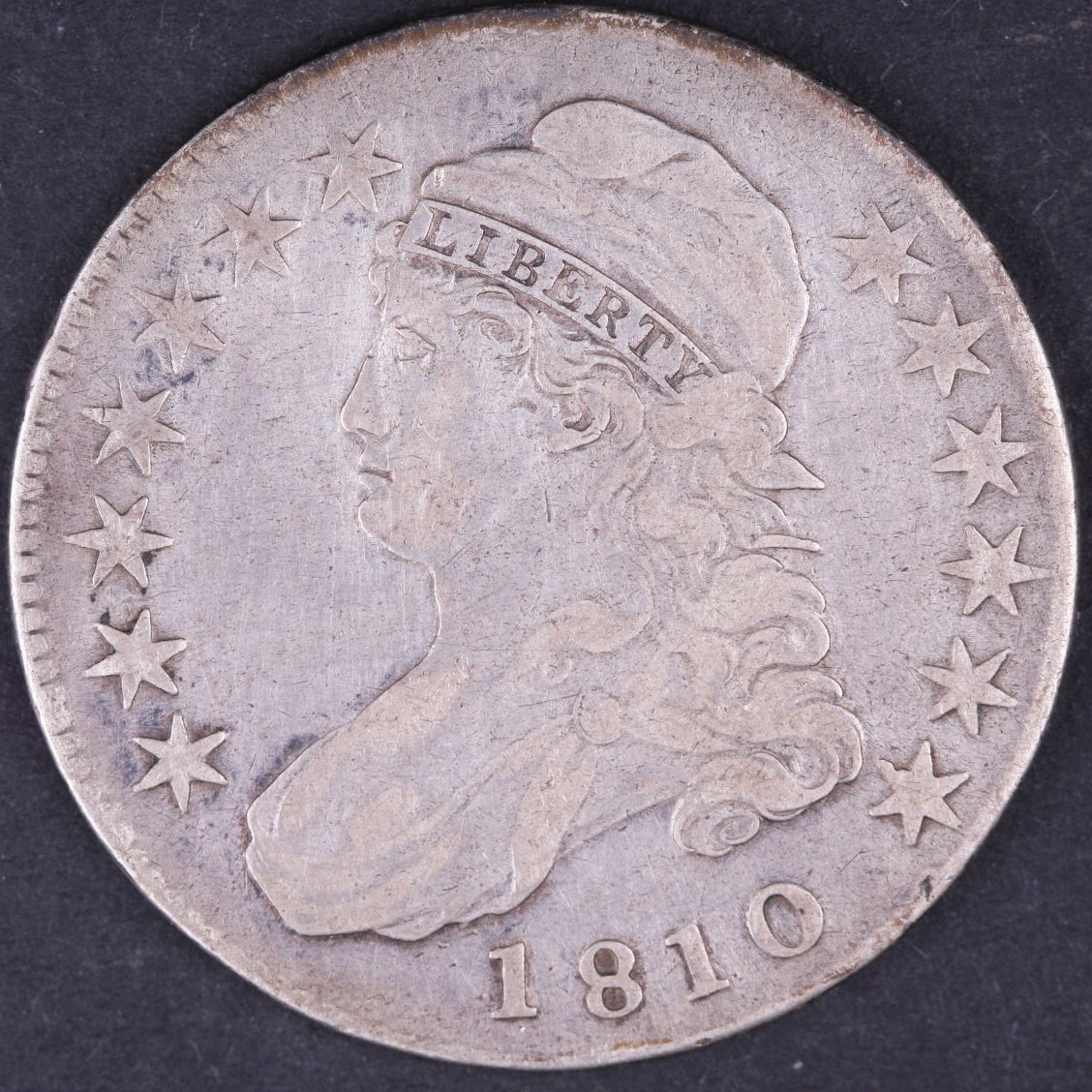 1810 Cap Bust Half Dollar. Very Fine Circulated Coin. Store #10505