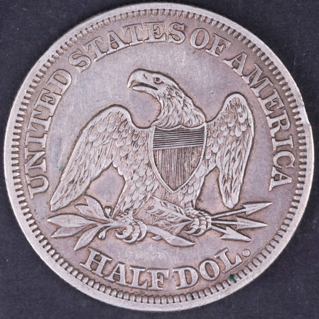 1854 Liberty Seated Half Dollar, Extra Fine Circulated Coin, Store #HR1931