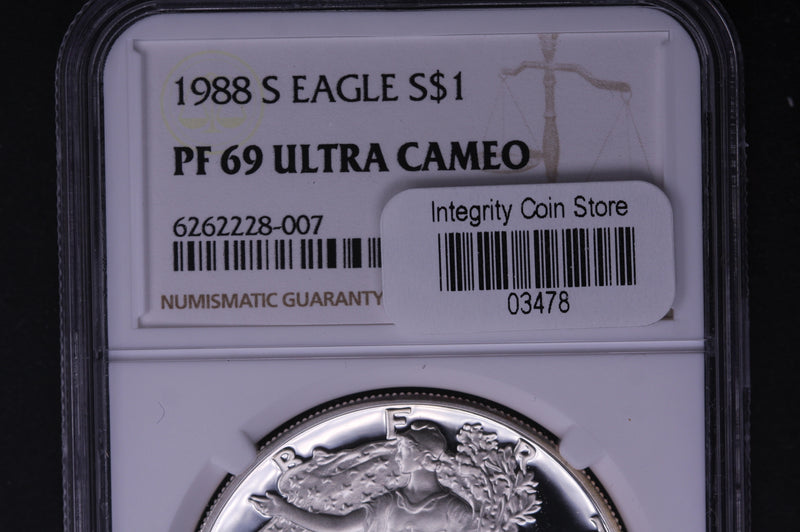1988-S Silver Eagle $1. NGC PF-69 Ultra Cameo.  Store