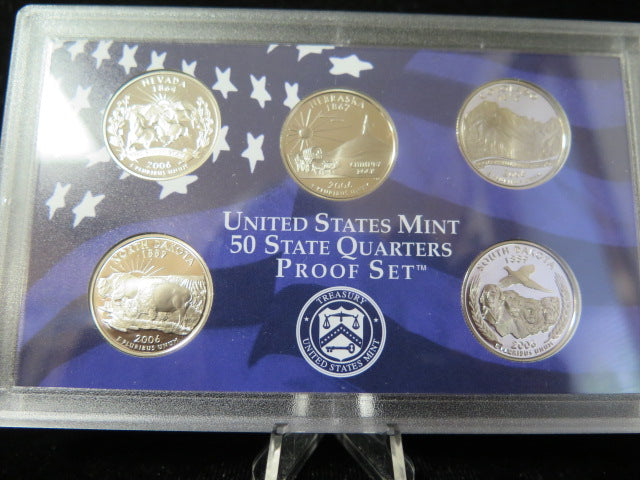 2006 Proof Set, 10 Coin Proof Set, Encased in Original Government Packaging.