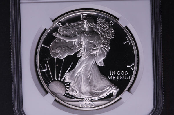 1990-S Silver Eagle $1. NGC Graded PF-70 Ultra Cameo.  Store #03495