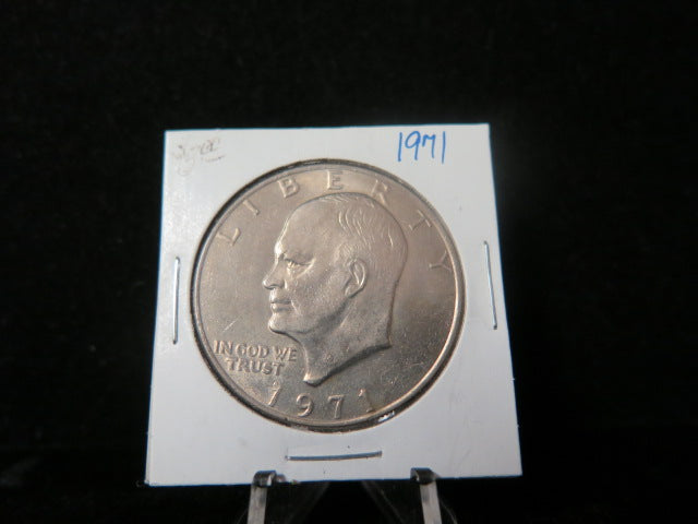 1971 Eisenhower Dollar. Un-Circulated Condition. Removed from a U.S. Mint Set.