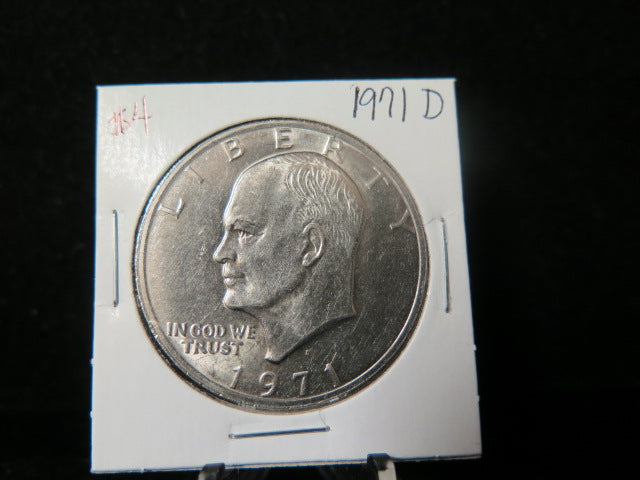 1971-D Eisenhower Dollar. Un-Circulated Condition. Removed from a U.S. Mint Set.