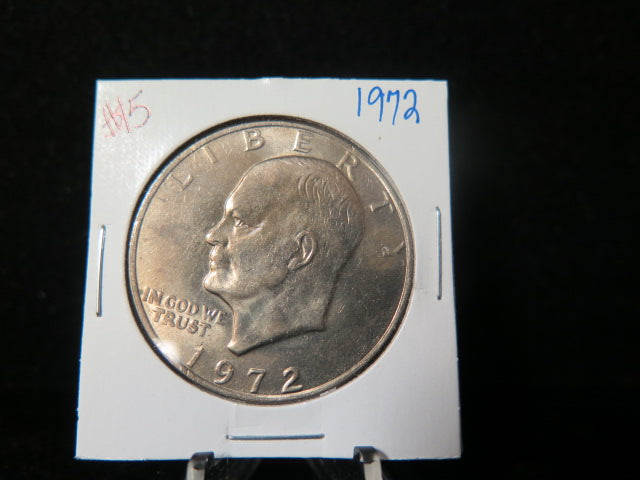1972 Eisenhower Dollar. Un-Circulated Condition. Removed from a U.S. Mint Set.