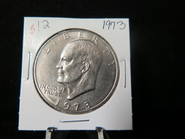 1973 Eisenhower Dollar. Un-Circulated Condition. Removed from a U.S. Mint Set.