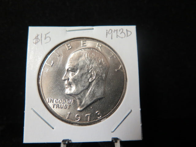 1973-D Eisenhower Dollar. Un-Circulated Condition.  Removed from a U.S. Mint Set.