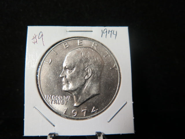 1974 Eisenhower Dollar. UN-Circulated, Removed From a U.S. Mint Set.