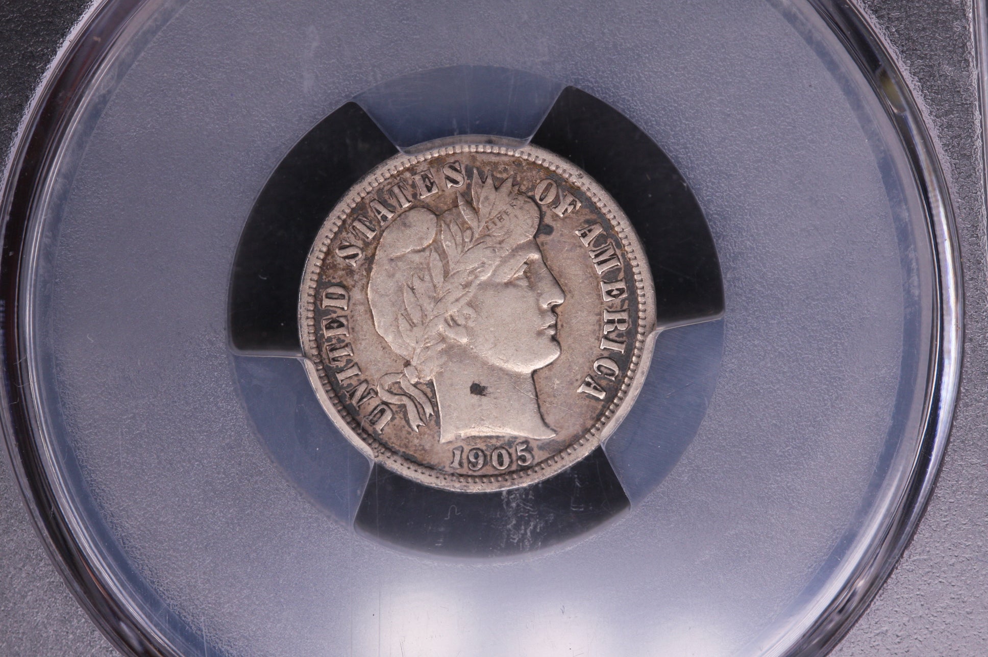 1905-O Barber Silver Dime, "MICRO O", Hard Find, PCGS VF-30, Store #05549