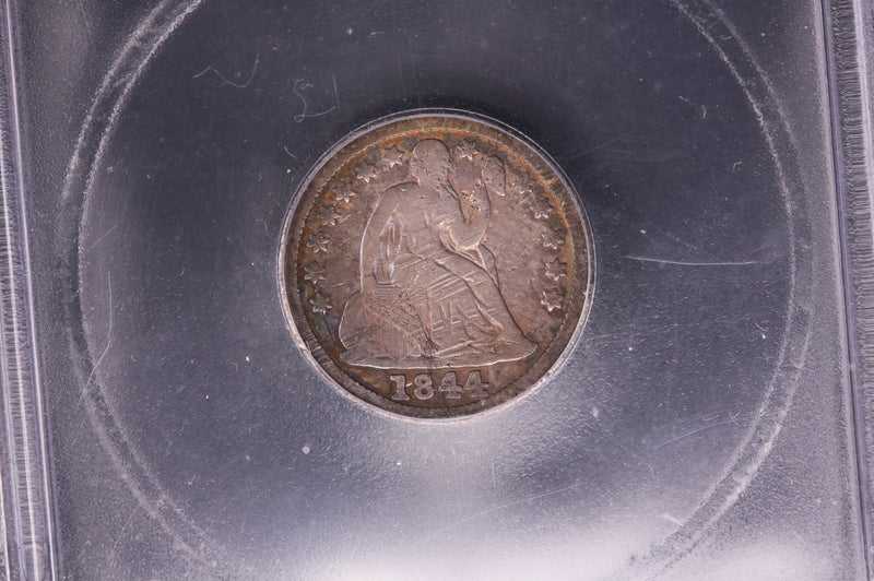 1844 Seated Liberty Dime, ICG Fine 12, Details, Store