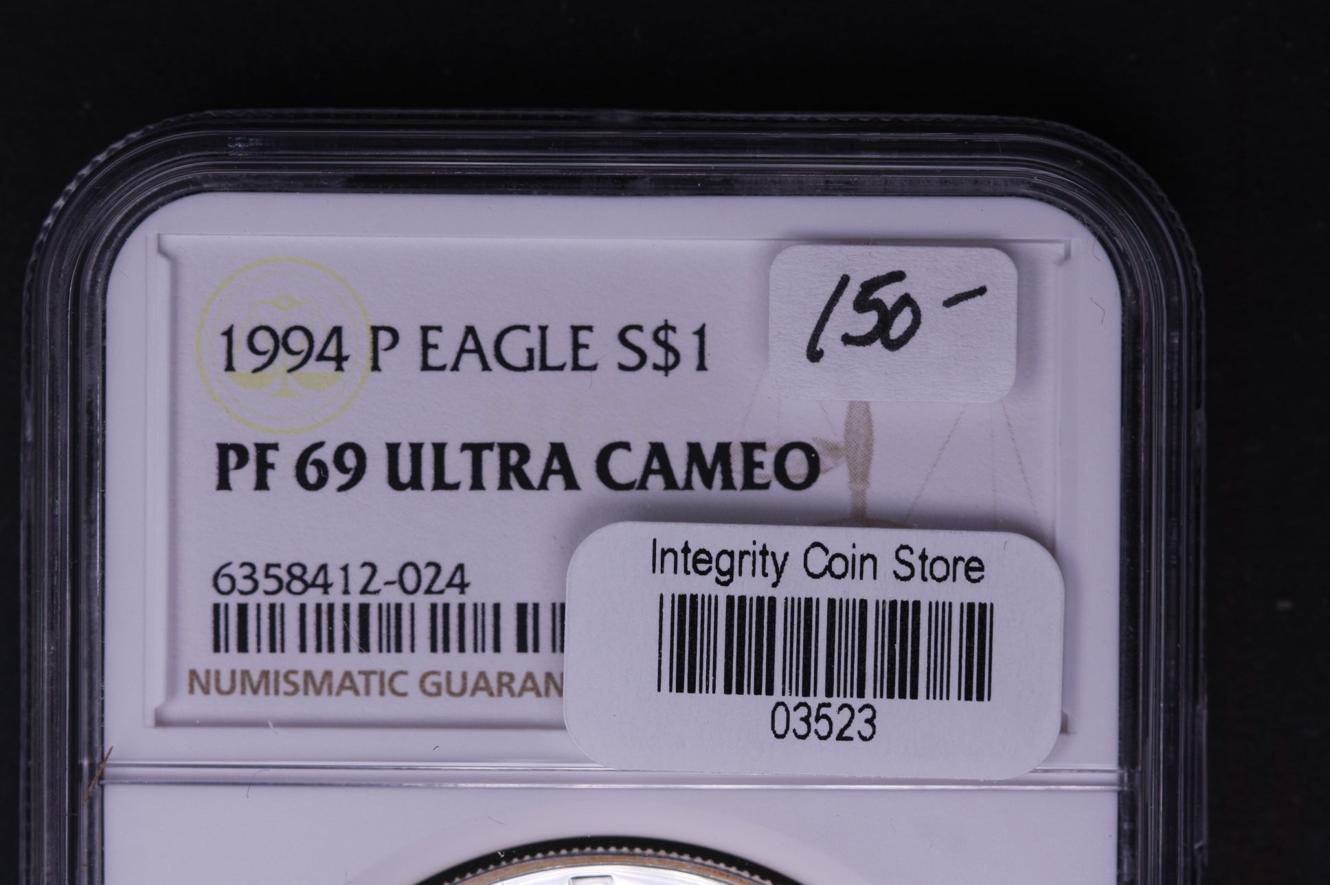 1994-P Silver Eagle $1. NGC Graded PF-69 Ultra Cameo. Store #AE0039