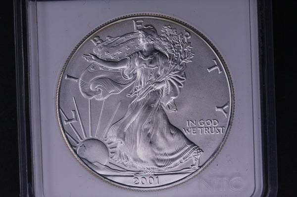 2001 Silver Eagle $1. NTC - WTC Ground Zero Recovered. Store #03577
