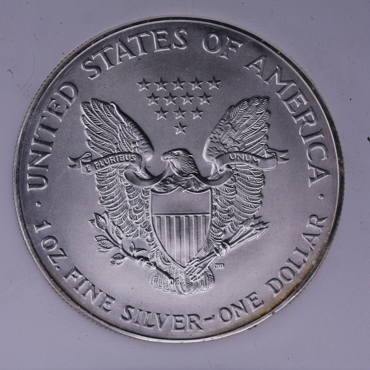 2001 Silver Eagle $1. WTC Ground Zero Recovered. Store #AE0062