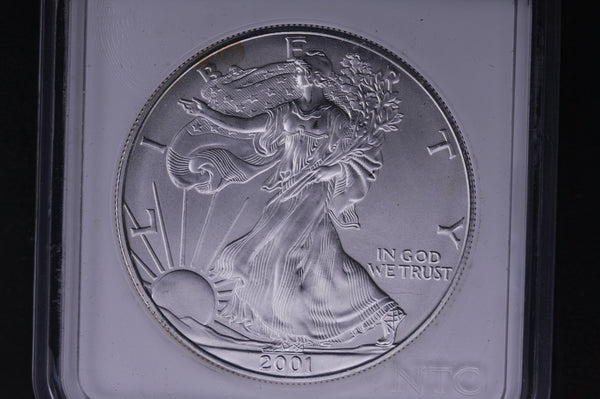 2001 Silver Eagle $1. NTC - WTC Ground Zero Recovered. Store #03579