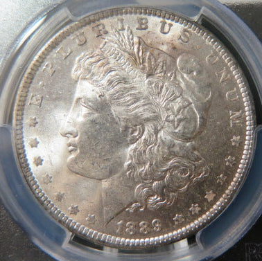 1889 Morgan Silver Dollar, PCGS MS 63. Uncirculated Coin, Store #DR0594.