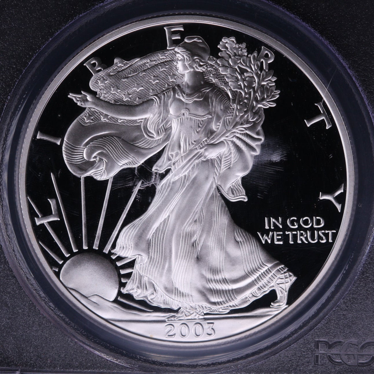 2003-W Proof Silver Eagle $1. PCGS Graded PR-70 DCAM. Store #AE0072