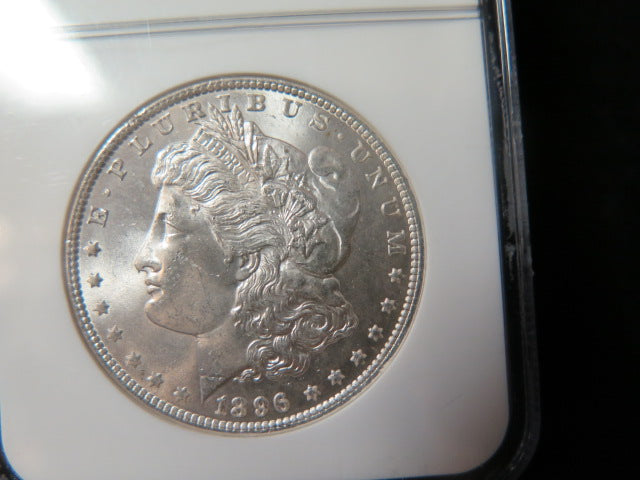 1896 Morgan Silver Dollar, NGC Graded MS 64 UNC. Store #03192