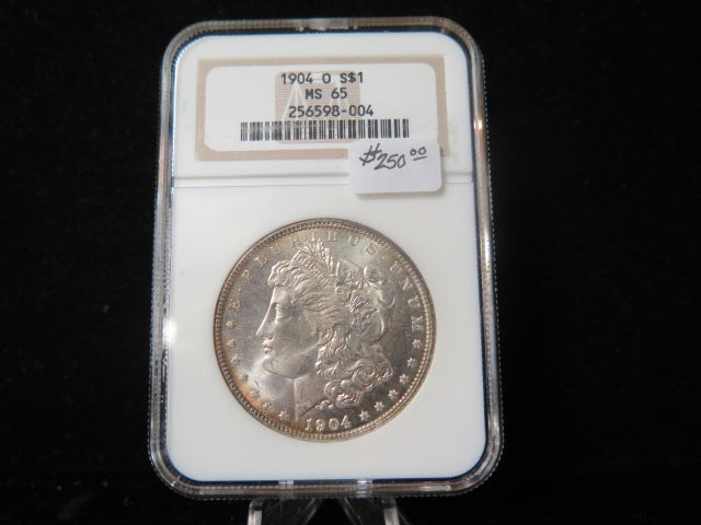 1904-O Morgan Silver Dollar, NGC Graded MS 65 UNC. Store #03230