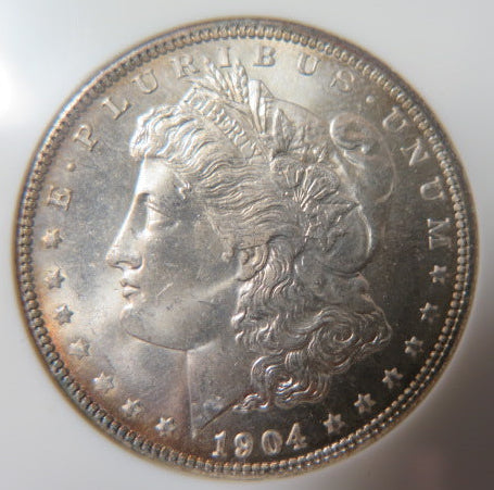 1904-O Morgan Silver Dollar, NGC MS-65, Gem Uncirculated, Store #DR0629.