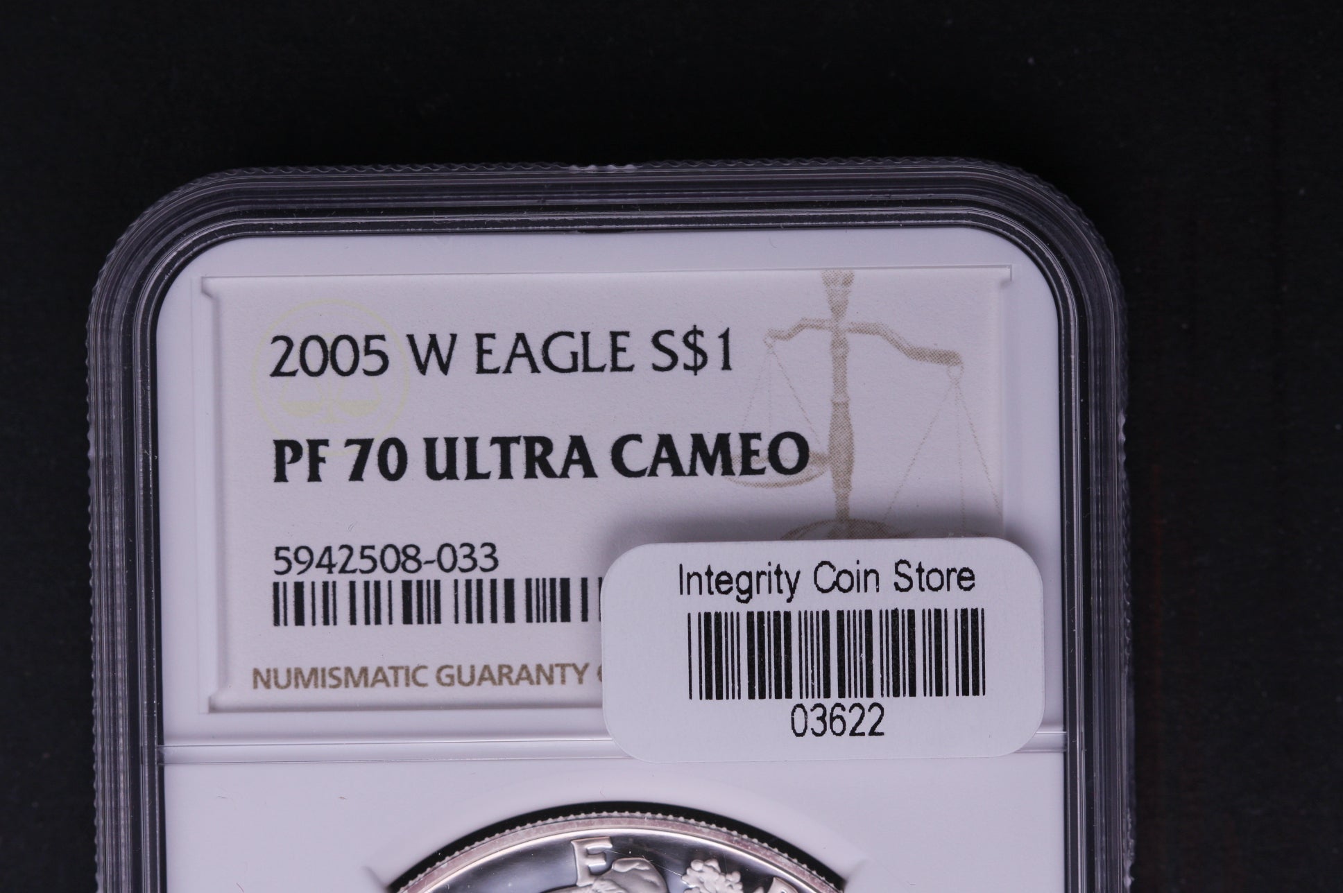 2005-W Silver Eagle $1. NGC Graded PF-70 Ultra Cameo. Store #AE0080
