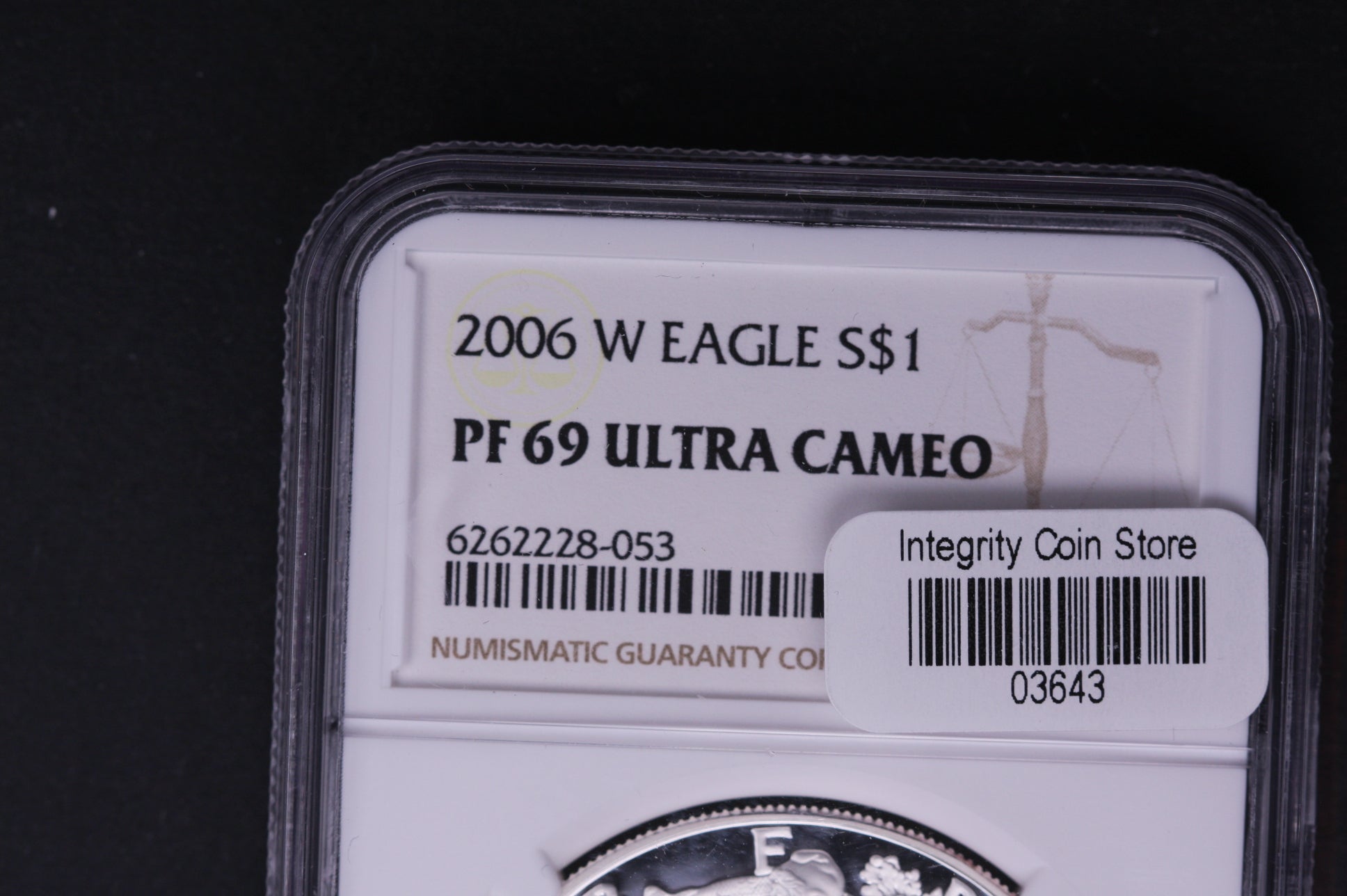 2006-W Silver Eagle $1. NGC Graded PF-69 Ultra Cameo. Store #AE0087