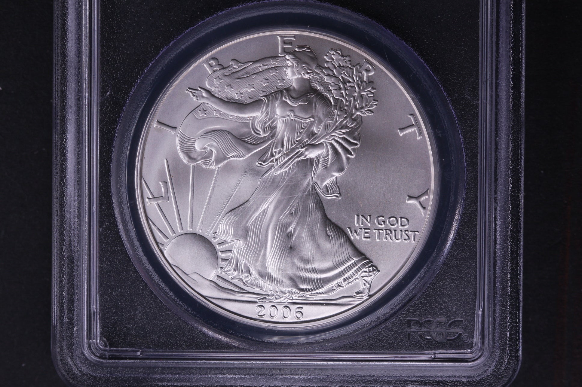 2006-W Silver Eagle $1. PCGS Graded MS-69., Burnished, Coin. Store #AE0097