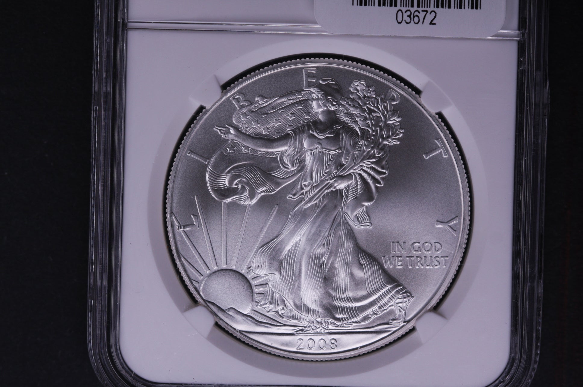 2008 Silver Eagle $1. NGC Graded MS-69 B.U. Strike. Store #AE0115