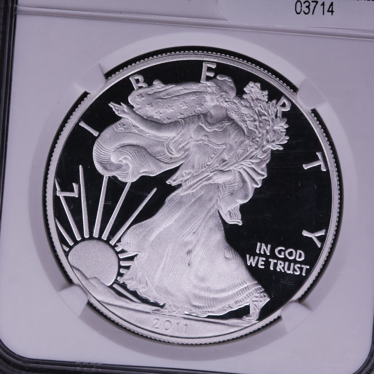 2011-W Silver Eagle $1. NGC Graded PF-70., 25th Anniversary. Store #AE0129