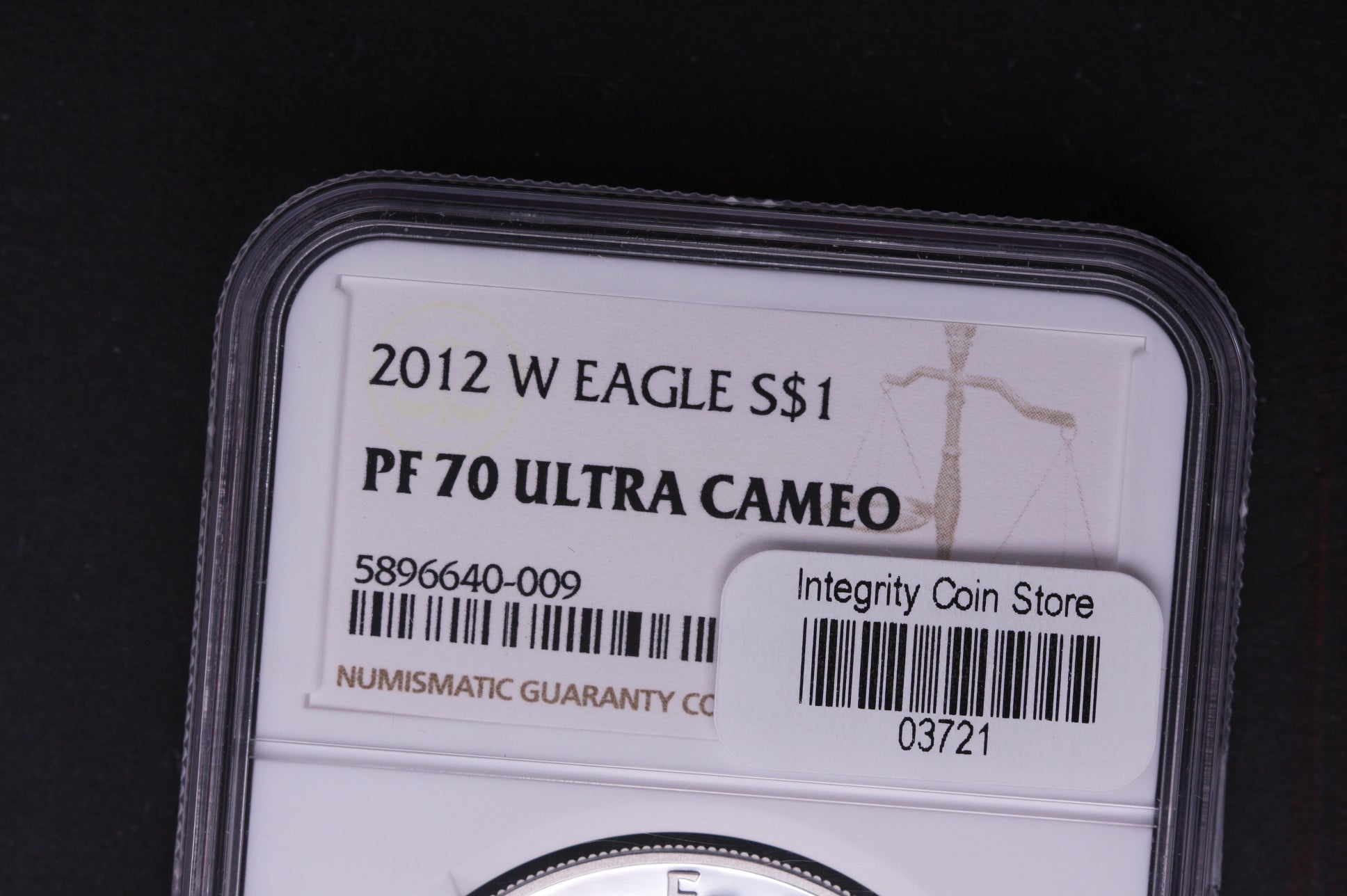 2012-W Silver Eagle $1. NGC Graded PF-70 Ultra Cameo, Store #03721