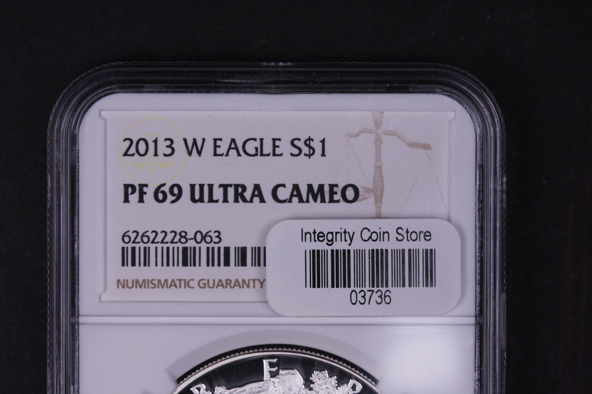 2013-W Silver Eagle $1. NGC Graded PF-69 Ultra Cameo, Store #03736