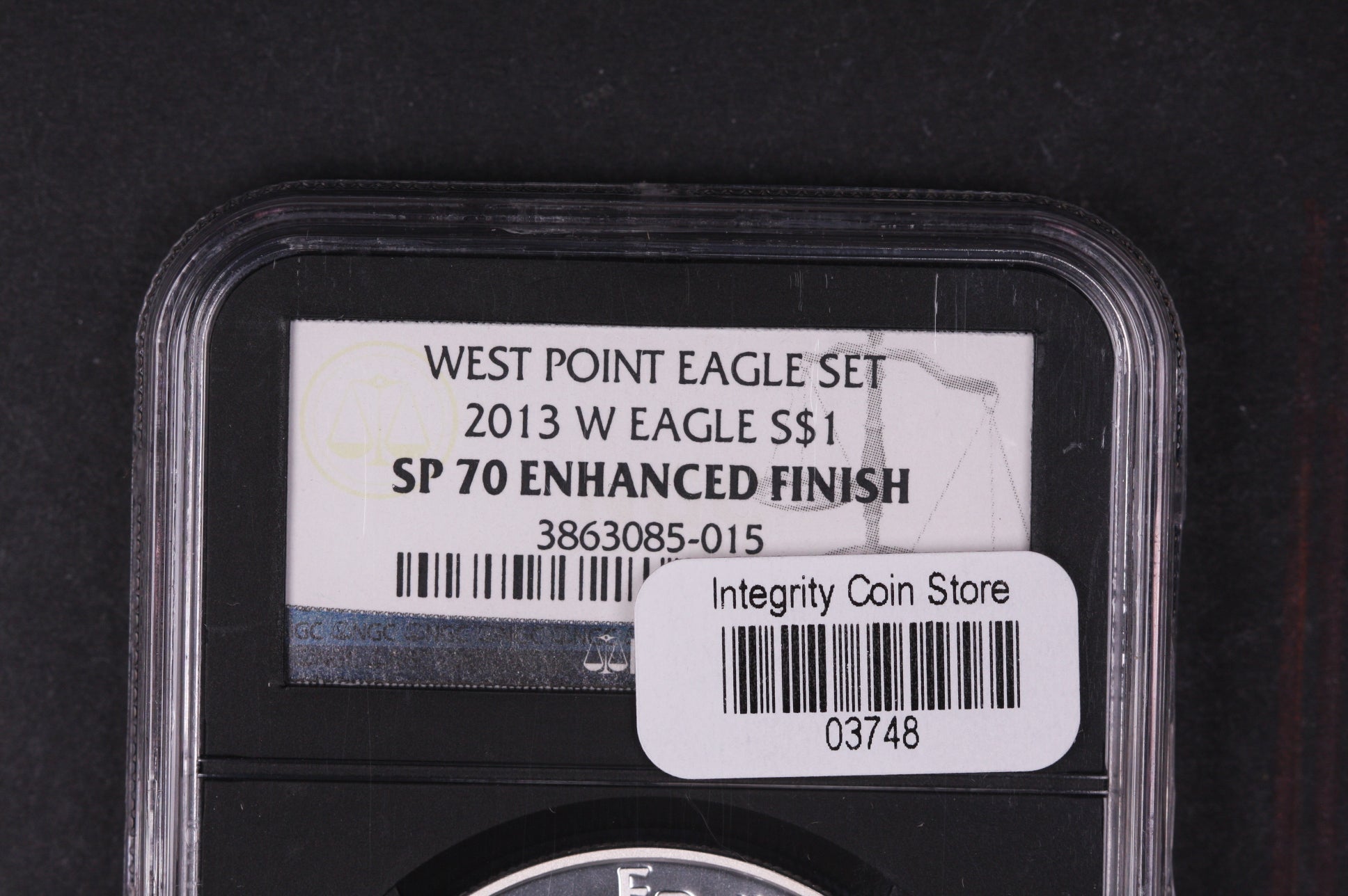 2013-W Silver Eagle $1. NGC Graded SP-70 Enhanced Finish, Store #03748