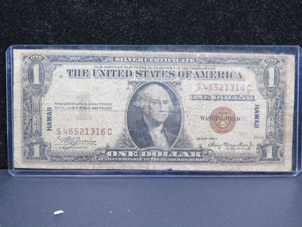 1935-A Silver Certificate, 'Hawaii' Issue. Coin Store Sale #04002