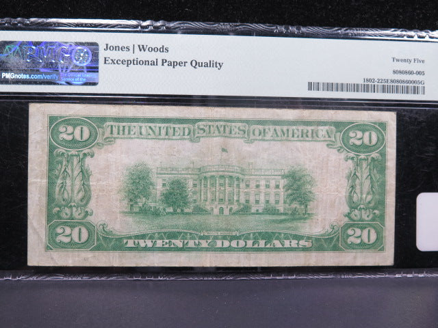 1929 $20 National Currency, 'Durham', Charter No. 13657. Store Sale #04936