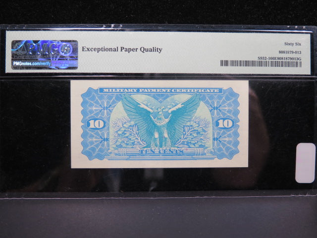 10 Cent Military Payment Certificate, PMG Graded 66 EPQ. Store #04843
