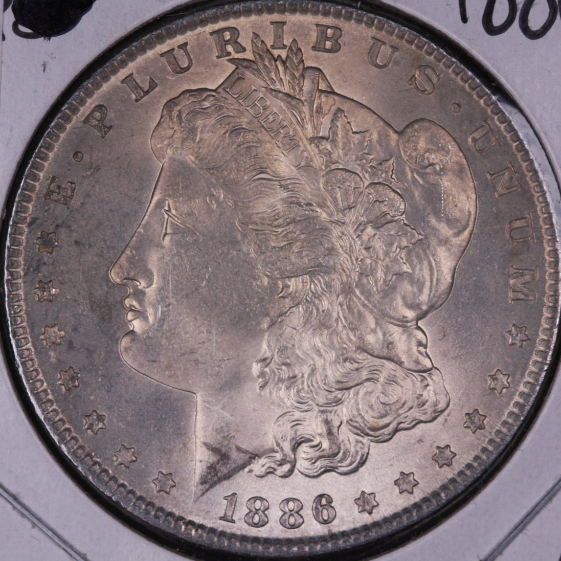 1886 Morgan Dollar, Mint State Uncirculated Coin, Store #DR0308