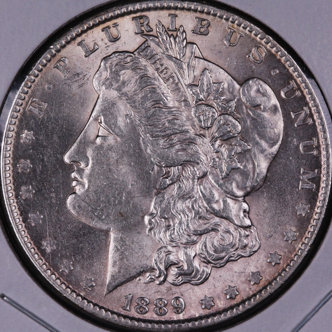 1889 Morgan Silver Dollar, Mint State Uncirculated Coin, Store #DR0319