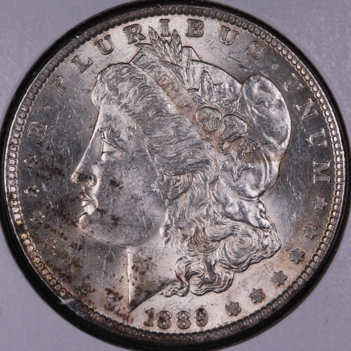1889 Morgan Silver Dollar, Mint State Uncirculated Coin, Store #DR0320