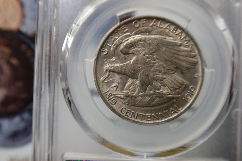 1921 Alabama Commemorative Silver Half Dollar. PCGS Graded MS64.