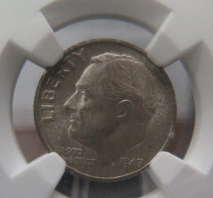 1947-D Roosevelt Dime, NGC MS66 FT. Store #08532