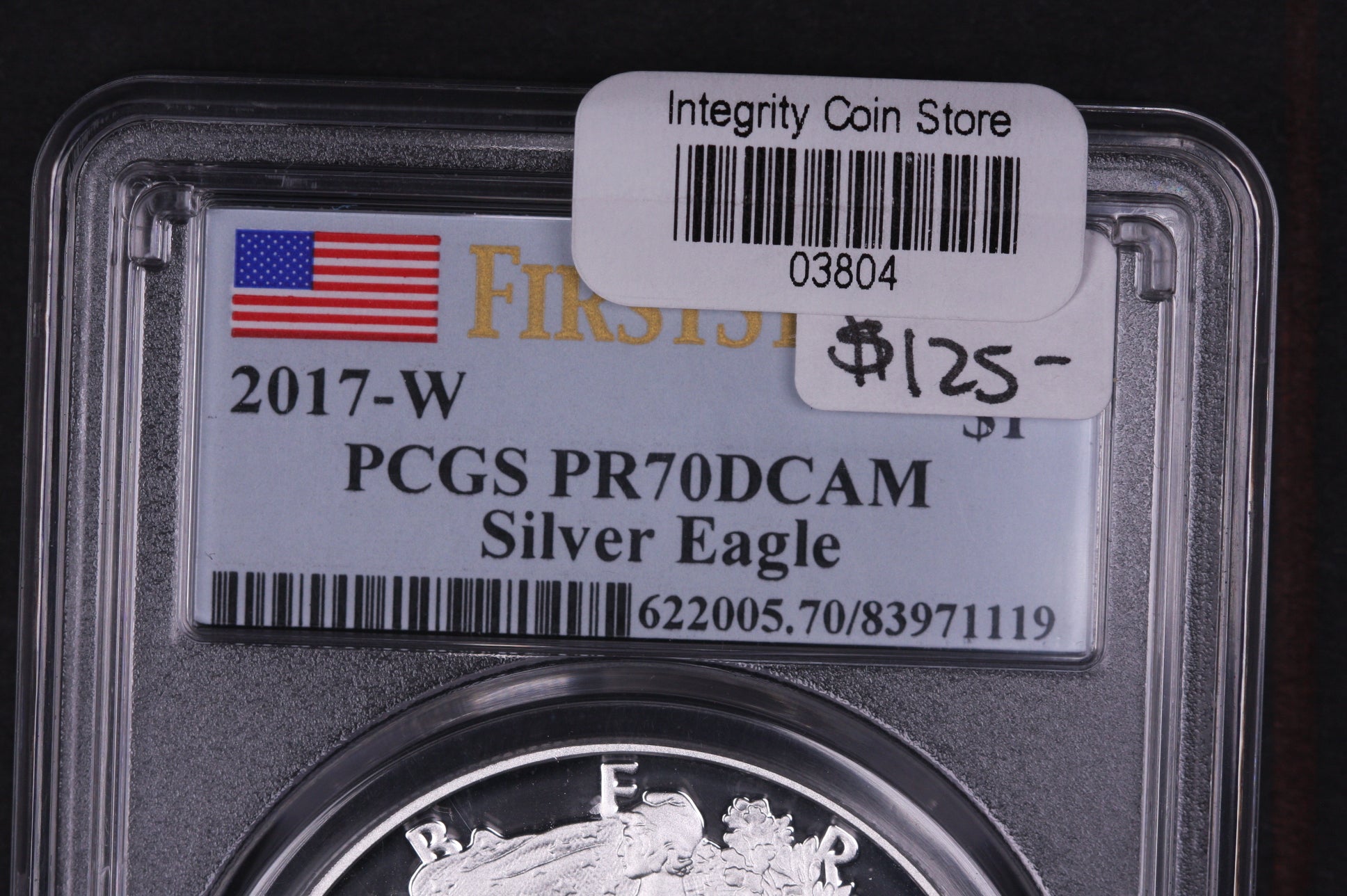 2017-W American Silver Eagle. PCGS Graded PR-70 DCAM. Store #03804