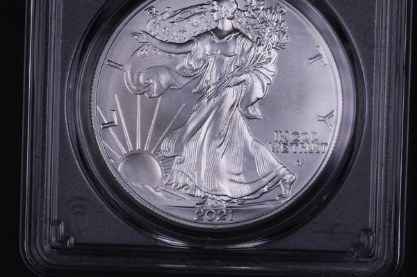 2021 American Silver Eagle. PCGS Graded MS-70 Type 2 Flying Eagle. Store #03839
