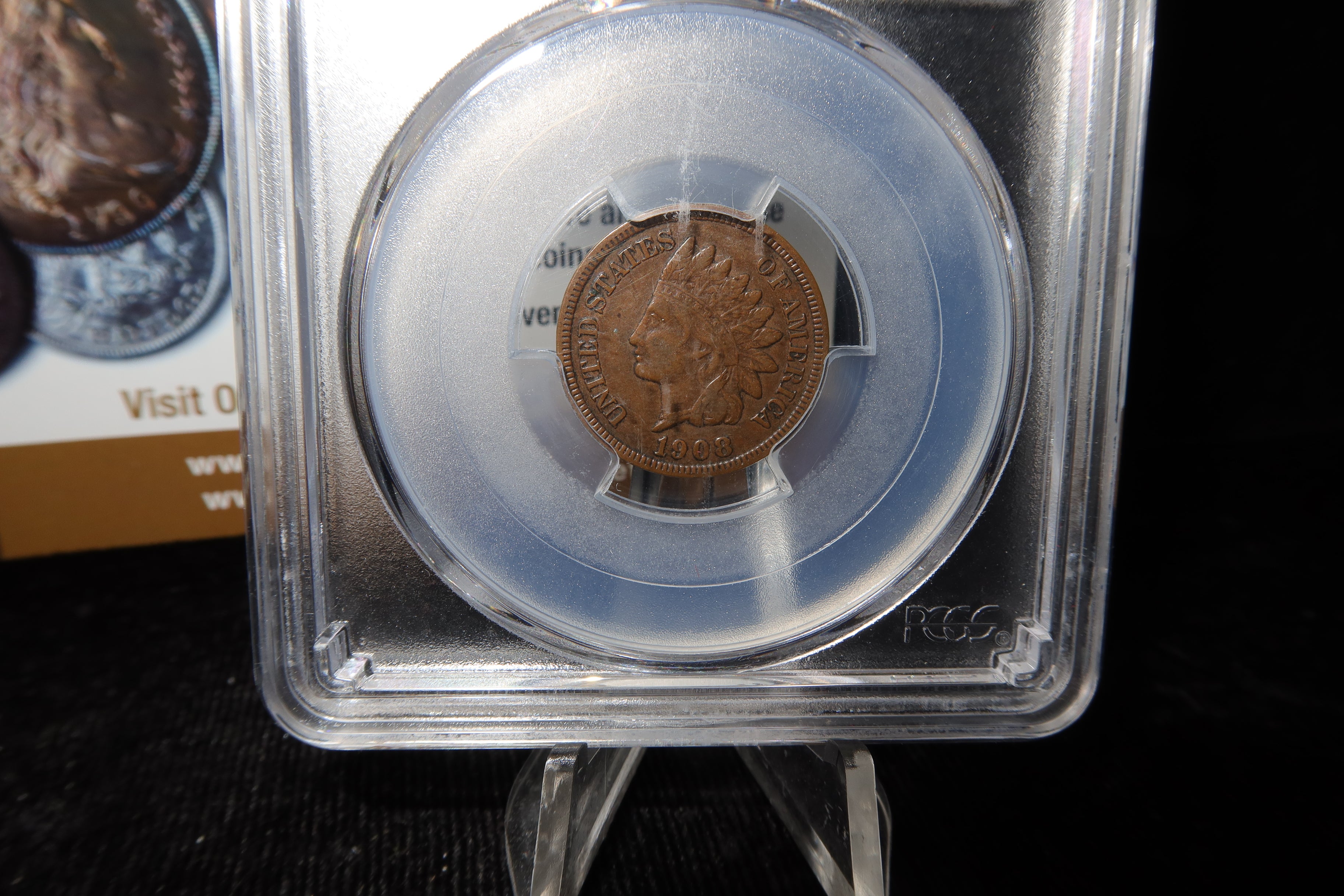 1908-S Indian Head Small Cent. PCGS Graded XF40. Store # 08512
