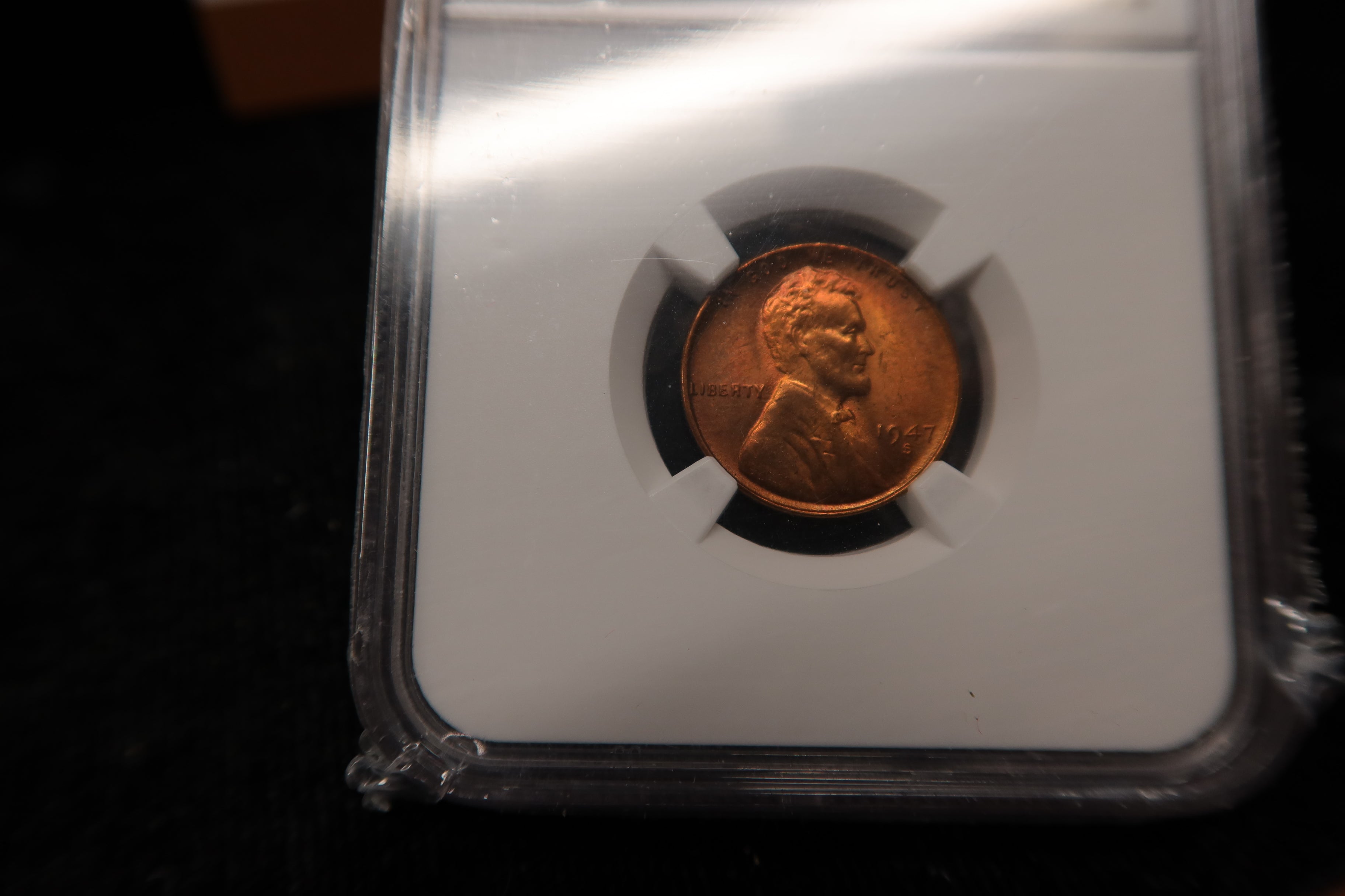 1947-S Lincoln Wheat Cent. NGC Graded MS65 RB. Store # 08527